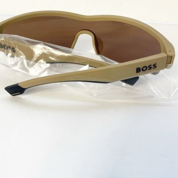 Hugo Boss Eyewear Men's Sunglasses Logo-emed Biker-style Frame Sunglasses - Picture 12 of 14